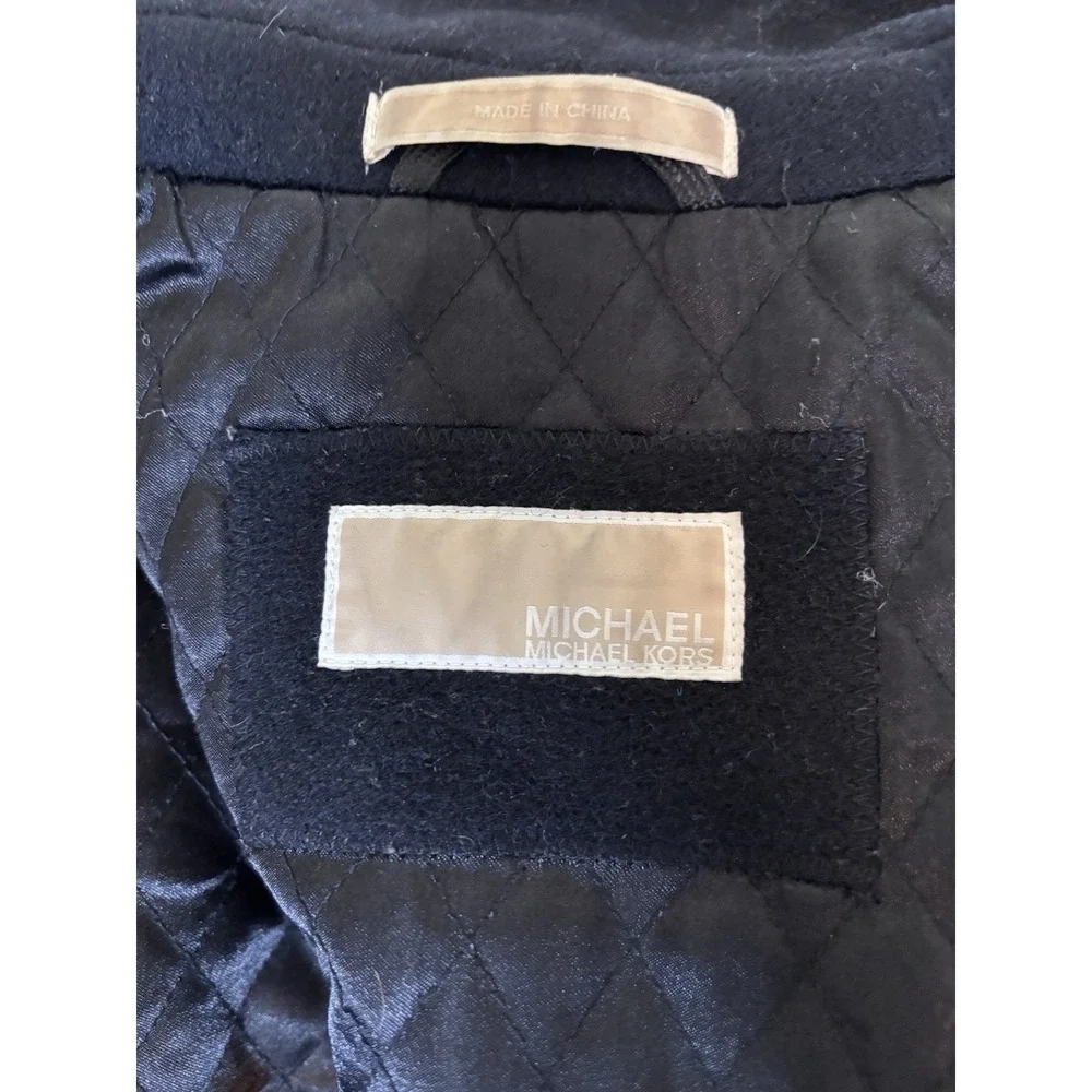 Michael Kors Size XL 100% Wool Men's Coat Black Sophisticated Casual - Picture 3 of 7